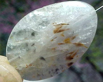Freeform Agape Crystal Pendant Bead With Super Fine Minerals 003