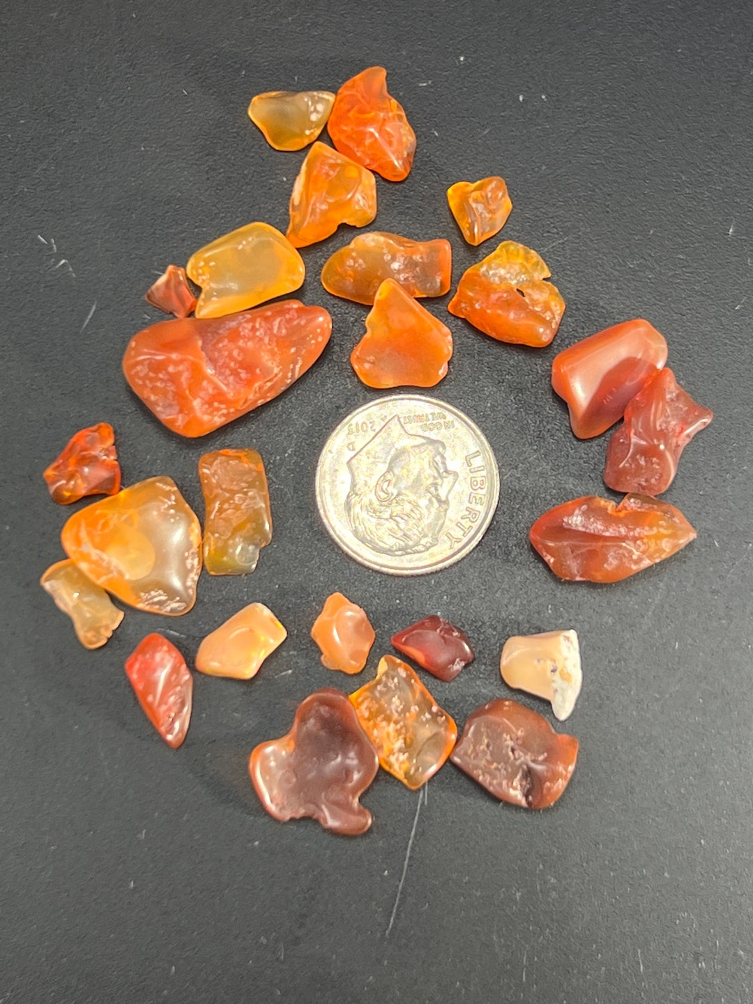 50cts. Polished Mexico Fire Opal, Jelly Opal, Ice Cream Opal 009 Ready