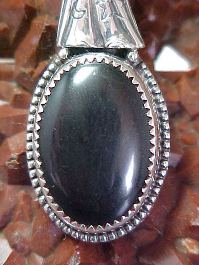 Sterling Silver Wizard Black Jade Pendant Release Suppressed Emotions And Excess Baggage 003