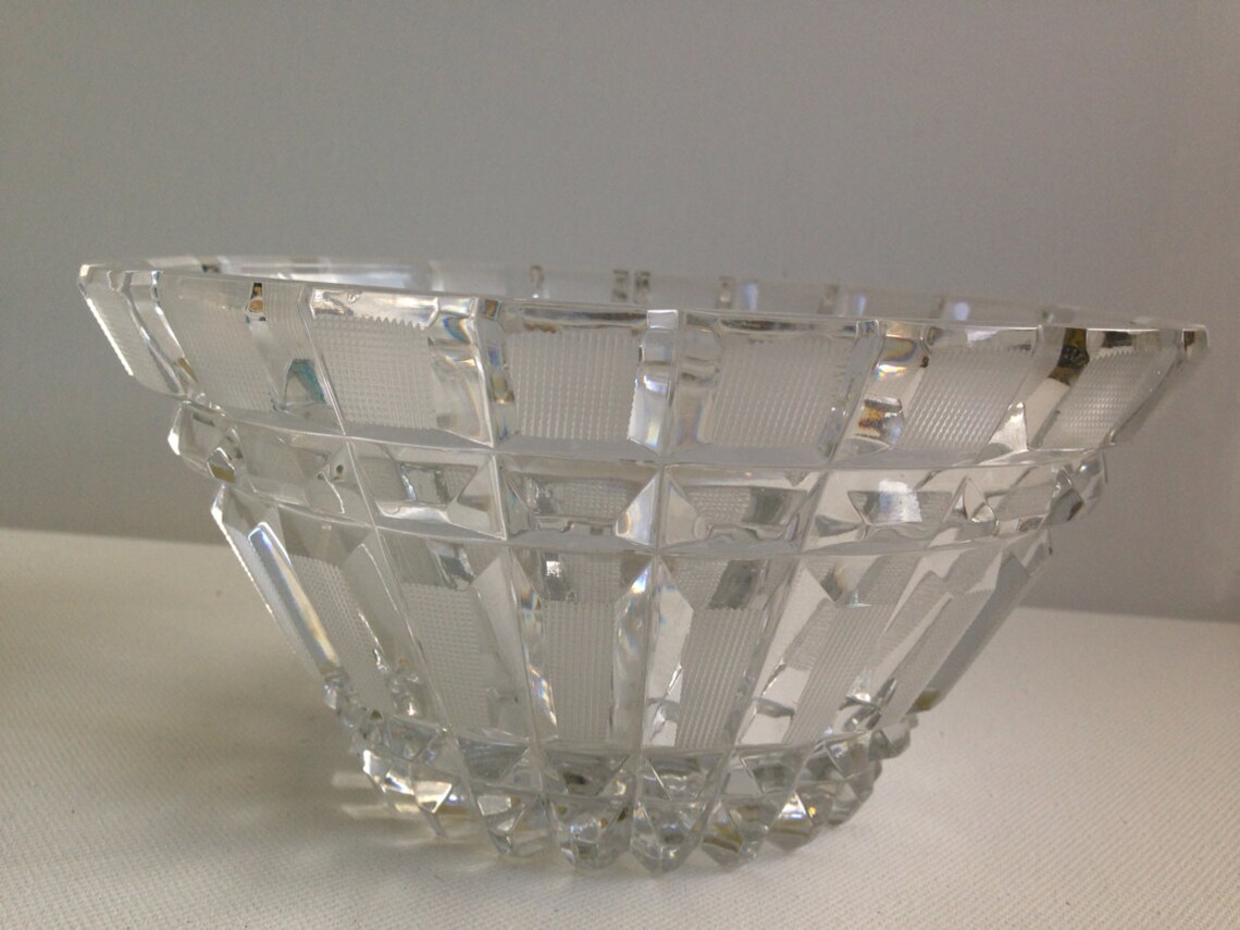 Vintage Handmade USSR Russian Lead Crystal Bowl Etsy