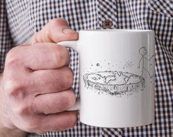 Flat Earth Mug,Flat Earth,Flat Earth Globe,Conspiracy Theory,Funny mugs,Funny mug Gift,Flat Earth Society,Sarcastic mug,Gift for him,Brother