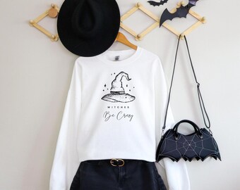 Witches Be Crazy,Fun Halloween sweatshirt,Halloween sweatshirt,Cute halloween sweatshirt,Witch halloween sweatshirt,Funny halloween,crewneck
