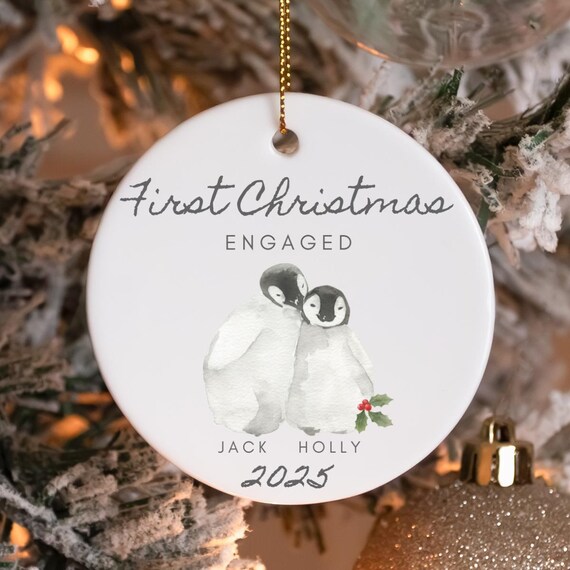 【お値下げしました！】プレゼントを届けるペンギンさんのクリスマスオーナメント① 婚約した最初のクリスマス、2025年、ペンギンのクリスマスオーナメント