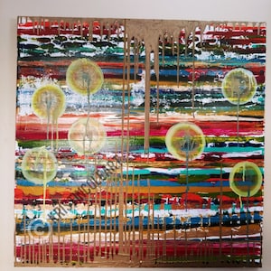 Abstract expressionism art painting