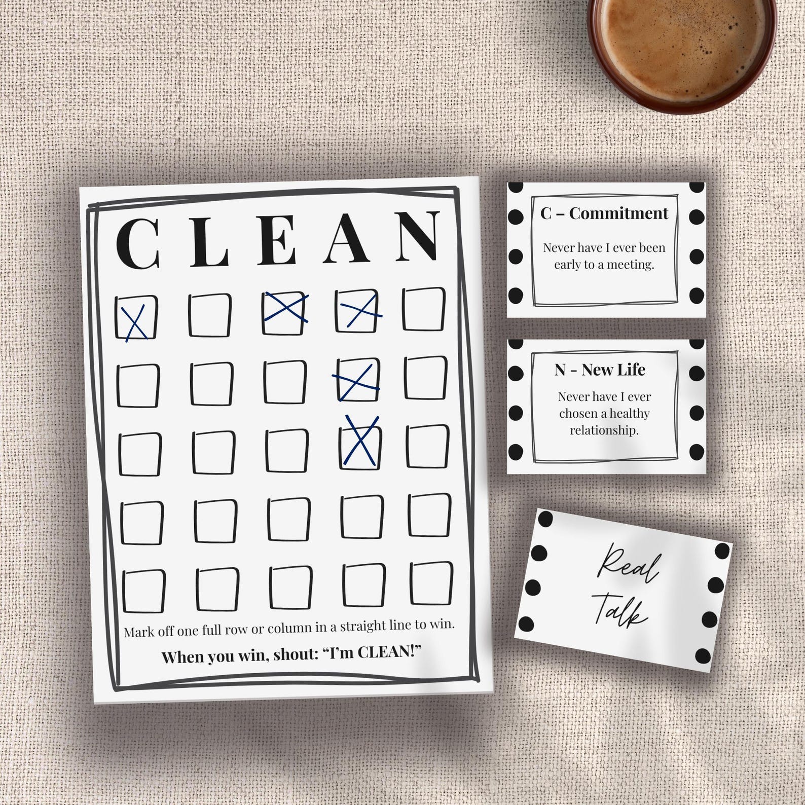 Printable Recovery Game: Addiction Group Activity, Sober Lifestyle ...