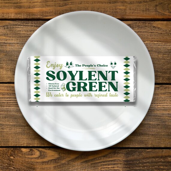 Soylent Green Candy Bar Wrapper Printable | Retro Sci-fi Party