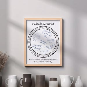 Carte Soberversary Valhalla Can Wait – Cadeau d'anniversaire sobre à imprimer pour lui ou elle