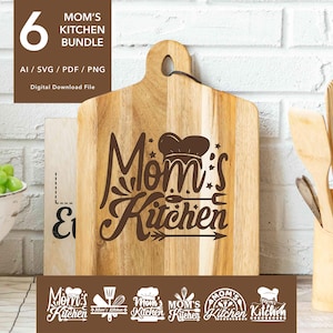 Kitchen Tray Svg Bundle 6 Designs, Cutting Board Svg, Plate svg, tray laser file board, Baking svg, mom kitchen svg cutting board laser png