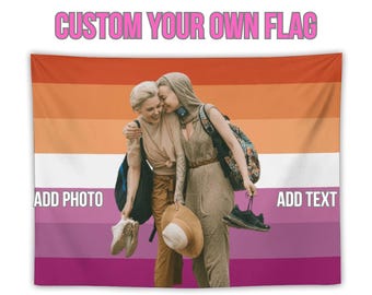 Custom Lesbian Pride Flag Tapestry: Personalized LGBTQ+ Home Decor