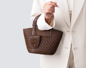 Torba na ramię z plecionej skóry wegańskiej: Wytrzymała torba na ramię do pracy