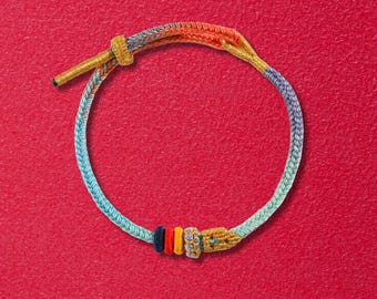 Handwoven Seven Wisdom Rope Bracelet: Cotton-Linen Braided Lucky Charm