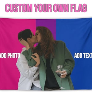 Custom Bisexual Pride Flag Tapestry: Personalized Your Picture
