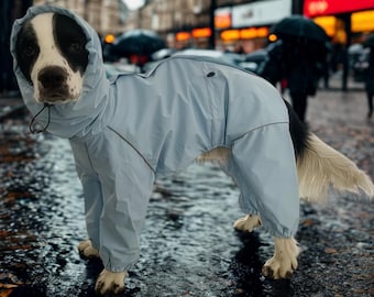 Waterproof Dog Raincoat: Italian Greyhound, Whippet and Bedlington Terriers - Lightweight Hooded Rain Gear
