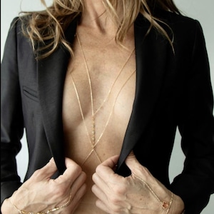 Gold Body Chain Bra | Bra Chain | Layered Body Chain | Chain Bralette