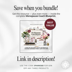 Menopause Nutrition Guide, High Protein Recipes for Menopause, Canva Ebook Templates, Perimenopause Diet Plan, Hormone Health Coach Bundle