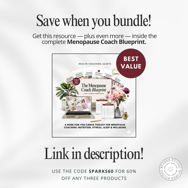 Menopause Nutrition Guide, High Protein Recipes for Menopause, Canva Ebook Templates, Perimenopause Diet Plan, Hormone Health Coach Bundle