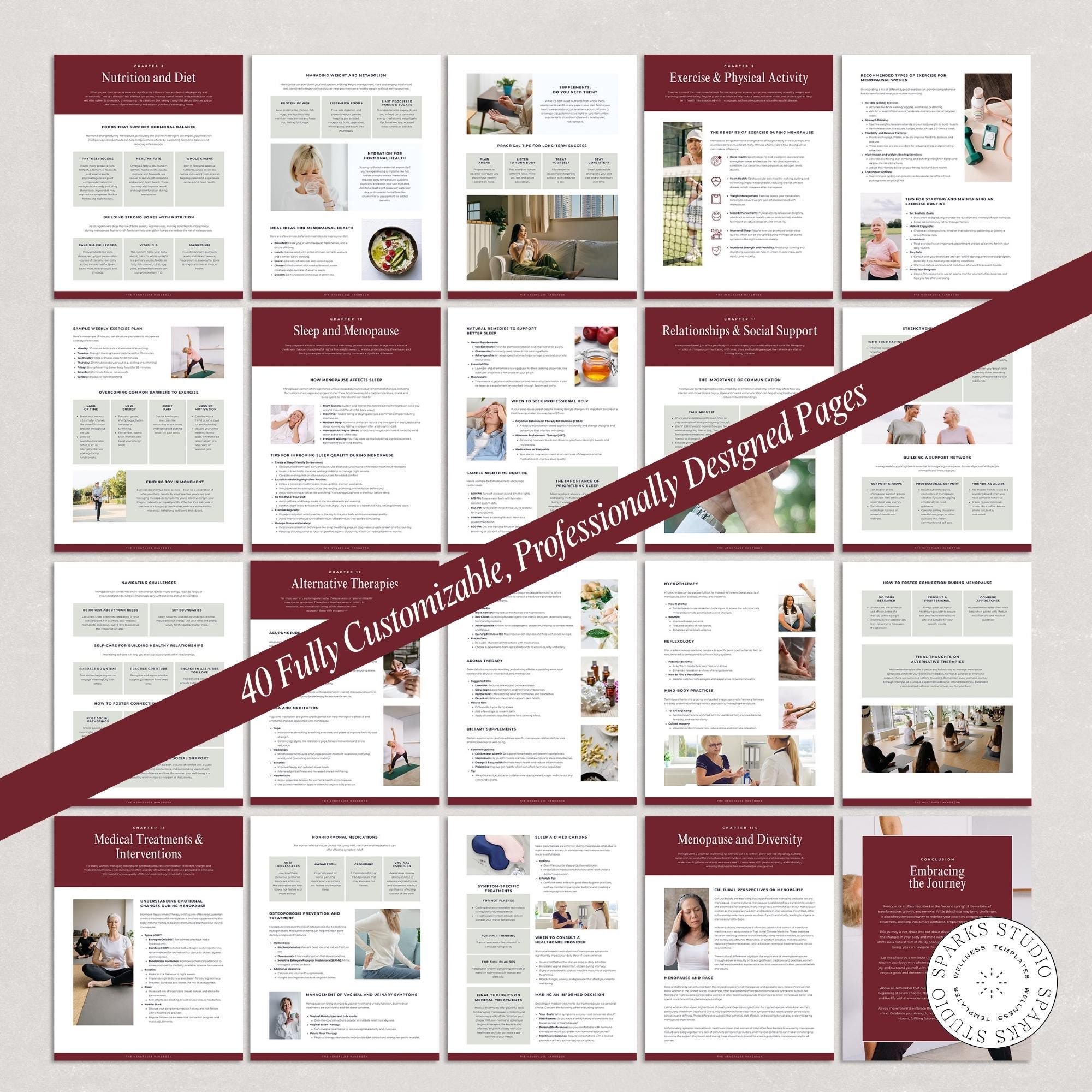 Menopause Guide Canva Template, Hormone Health Ebook for Women, Health ...