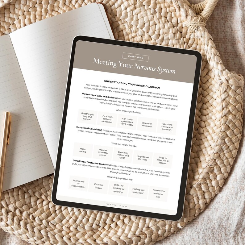 Nervous System Regulation Toolkit Canva Template for Wellness Coaches ...