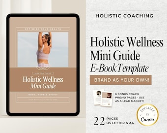 Lead Magnet Template - Holistic Wellness Ebook - Editable Canva Template - Naturopath Guide - Coaching Funnel - Done For You Resource