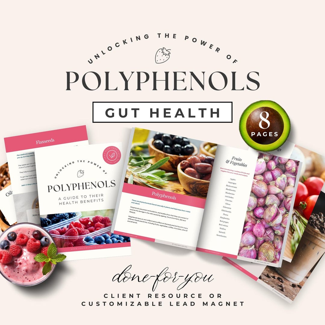 Gut Health Polyphenols Guide Template | Customizable Canva Wellness ...
