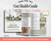 Gut Health Guide for Coaches - Nutrition Guide Template - Gut Health Content - Gut Imbalance Resource Holistic Wellness Canva Ebook Template