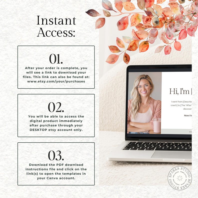 Webinar Slide Deck for Health & Wellness Coaches - Canva Masterclass Template for Online Workshops, Coaching, Courses Presentations Webinars