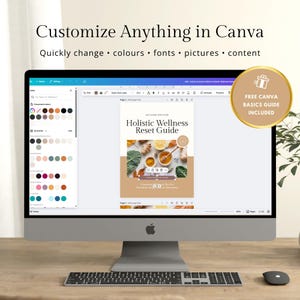 Holistic Health Coaching Ebook Template – Fall Wellness Reset Guide & Workbook, Canva Template for Coaches, Seasonal Client Handout