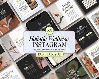 Holistic Health Coaching Instagram Canva Templates, Wellness Coach Content, Mindfulness Energy Healing Social Media, Spiritual Posts, 388