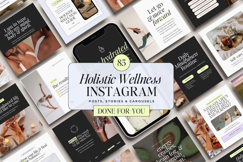 Holistic Health Coaching Instagram Canva Templates, Wellness Coach ...