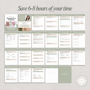 Menopause Worksheets - Canva Templates - Hormone Health - Symptom Tracker - Coaching Toolkit - Perimenopause Support - Client Resource