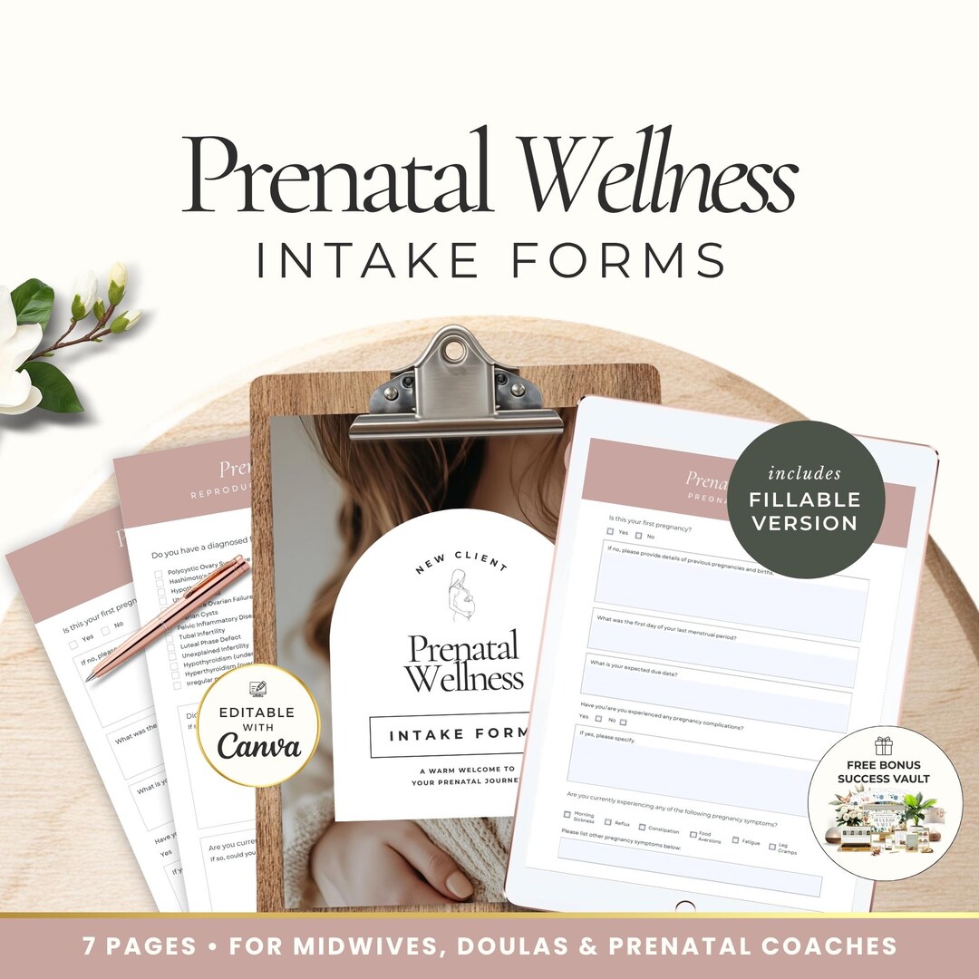 Doula Intake Forms, Prenatal Client Intake PDF, Holistic Pregnancy ...