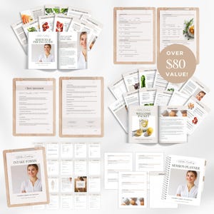 Health Coaching Onboarding Template Bundle, Nutrition Coach Welcome Packet, Intake Forms, Contract Agreement, Services & Pricing Guide Canva