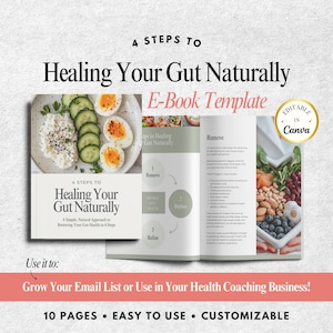 Gut Reset Plan - Canva Lead Magnet - Gut Health Guide Ebook - Anti Inflammatory Diet - Customizable for Gut Health Coaches & Nutritionists