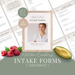 Nutrition Coach Client Onboarding Template: Health & Wellness Forms (Digital Download)