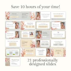 Webinar Slide Deck for Health & Wellness Coaches - Canva Masterclass Template for Online Workshops, Coaching, Courses Presentations Webinars