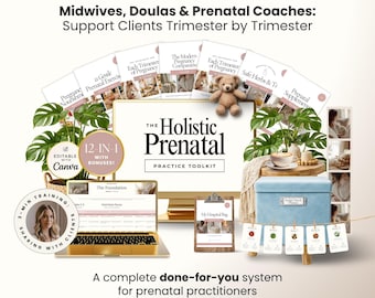 Birth Doula Bundle, Doula Intake Forms, Prenatal Coach Bundle, Holistic Prenatal Bundle, Midwife Canva Templates, Birth Education Bundle