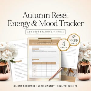 Herbst Stimmung Tracker Druckbares Journal – Täglicher Stimmungs Tracker, Herbst Wellness Tracker, druckbare Journalvorlage für Coaching & Selbstfürsorge