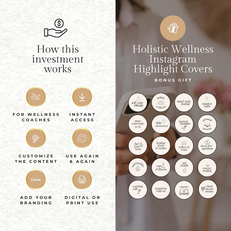 Webinar Slide Deck for Health & Wellness Coaches - Canva Masterclass Template for Online Workshops, Coaching, Courses Presentations Webinars