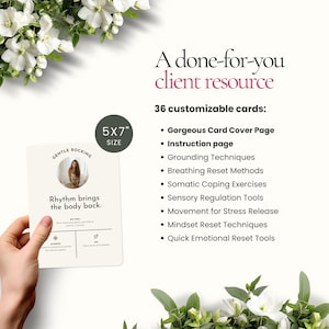 Canva-mall för coacher med regleringskort för nervsystemet, kortlek för copingfärdigheter, verktyg för somatisk terapi, flashcards för emotionell reglering bild 4