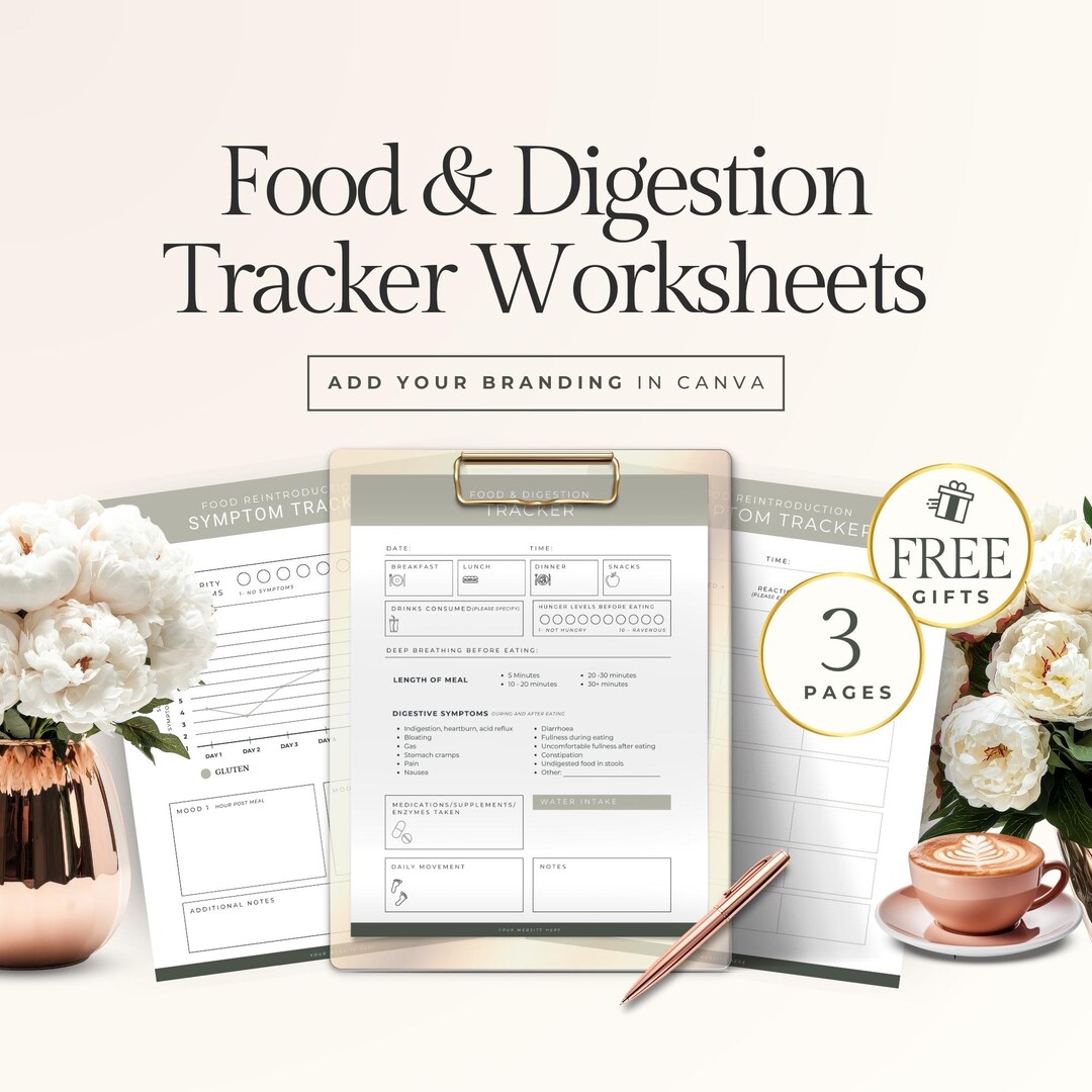 Digest Score Sheet.pdf Food & Digestion Tracker Canva Template for Gut Health Coaches ...