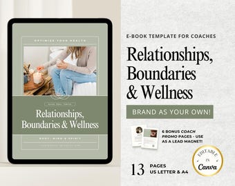 Self-Healing Guide for Holistic Coaches - Boundaries, Grounding Tools, Mindful Connection & Emotional Wellness eBook Template - Lead Magnet