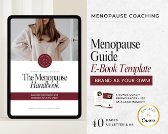 Menopause Guide Canva Template, Hormone Health Ebook for Women, Health Coach Lead Magnet, Wellness Toolkit, Editable Done For You Resource