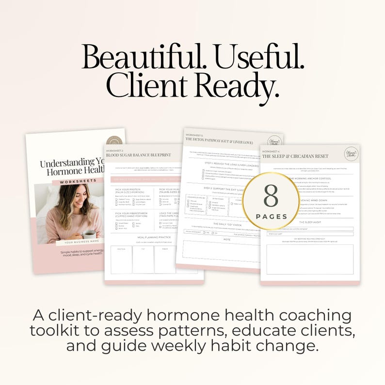 Hormone Health Worksheets Canva Template for Coaches | Women’s Wellness ...