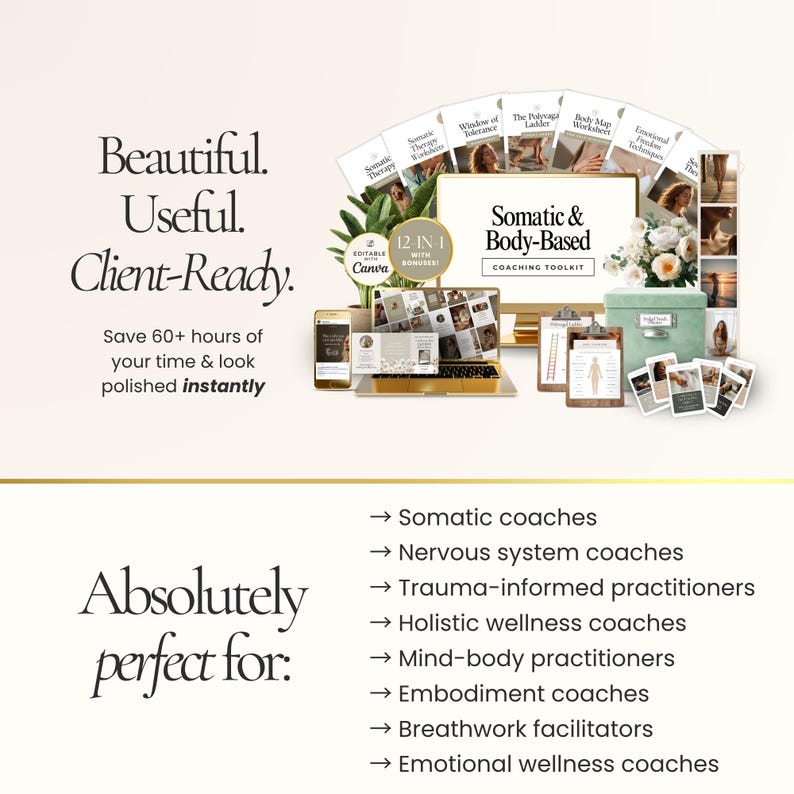 12-in-1 Somatic Therapy Bundle Canva Template, Nervous System ...