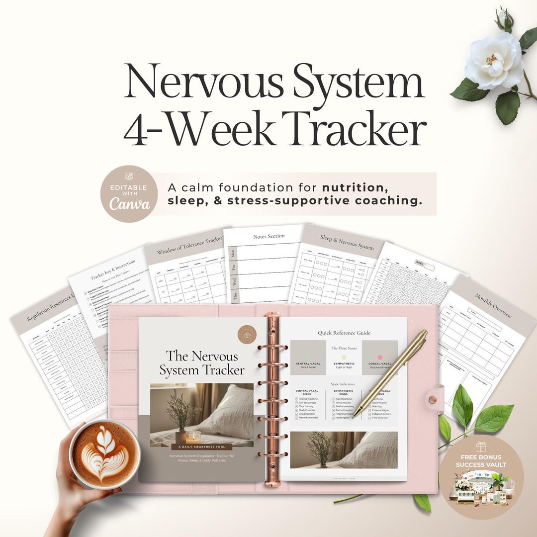 Nervous System Regulation Tracker Canva Template for Coaches ...