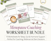Menopause Worksheets - Canva Templates - Hormone Health - Symptom Tracker - Coaching Toolkit - Perimenopause Support - Client Resource