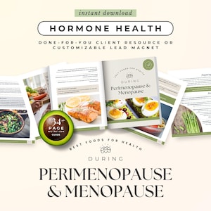 Perimenopause Menopause Nutrition Guide Template | Hormone Balance Health  Resource for Coaches | Customizable Canva Lead Magnet | 54FYQF