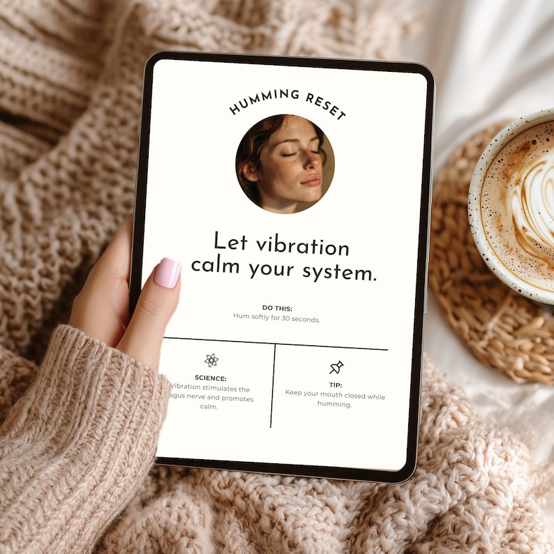 Canva-mall för coacher med regleringskort för nervsystemet, kortlek för copingfärdigheter, verktyg för somatisk terapi, flashcards för emotionell reglering bild 9