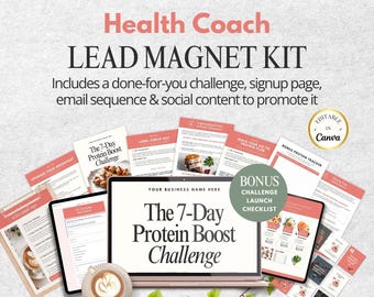 Health Coach Lead Magnet Kit Bundle - Nutrition Ebook Template - Wellness Coach Template - Lead Magnet Template - Wellness Business Resource