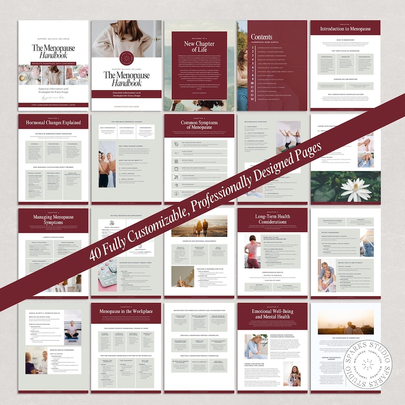 Menopause Guide Canva Template, Hormone Health Ebook for Women, Health ...